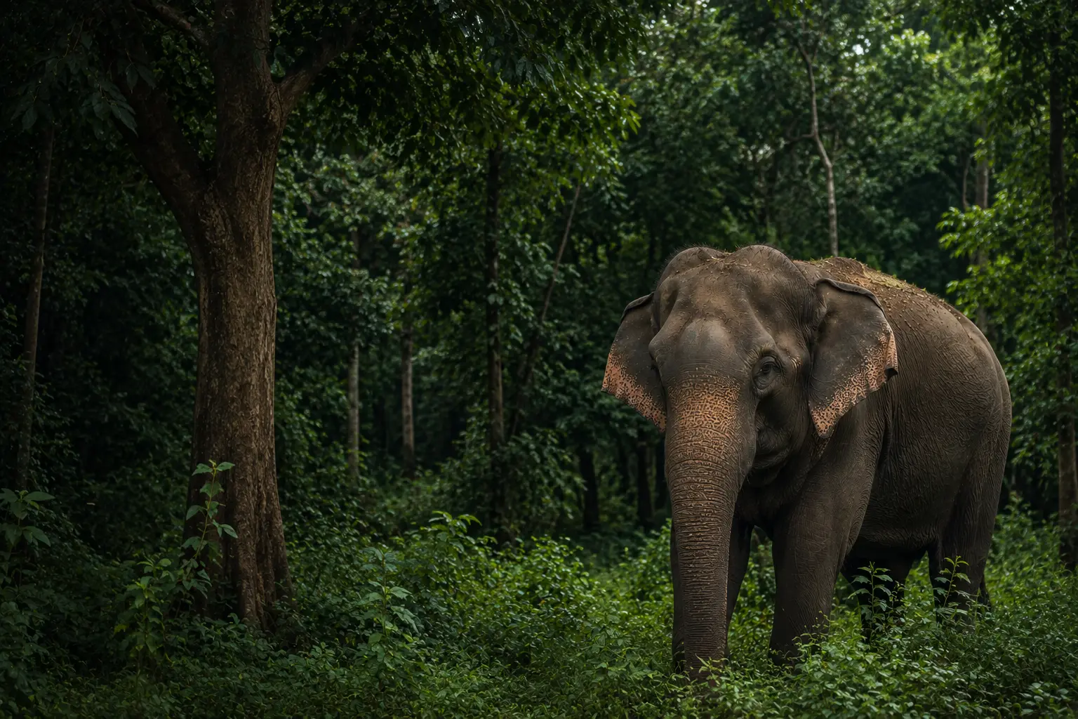 Elephant and safari vehicle in Udawalawe National Park
